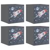 vidaXL Scatole Portaoggetti 4 pz Grigio 32x32x32cm Tessuto non Tessuto