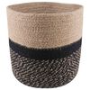 vidaXL Set di Vasi per Piante 2 pz Naturale e Nero &Oslash; 21 x 21 cm