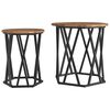 vidaXL Tavolino da salotto 2 pz Legno vecchio 50 x 50 x 50 cm