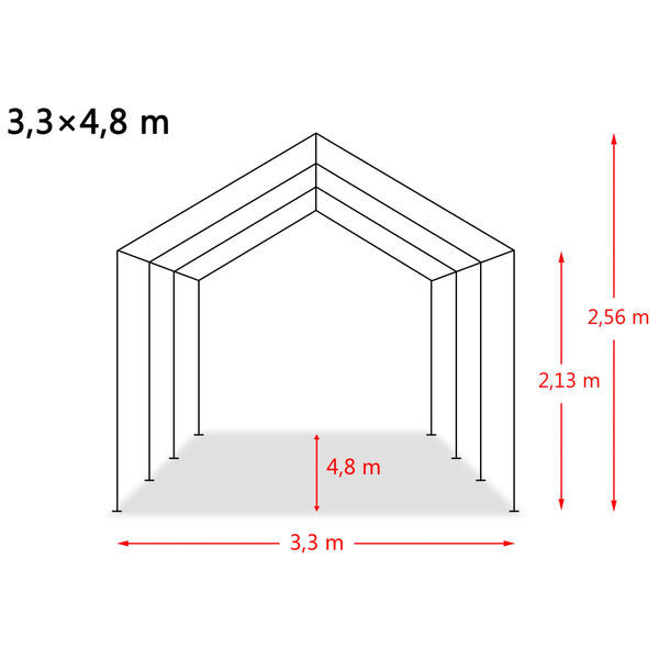 Tendone Per Bestiame In PVC 550 G/m², 3,3x8 M, Con Telaio In Acciaio, Verde Scuro