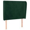 vidaXL Testiera ad Orecchio Verde Scuro 103x23x118/128cm in Velluto