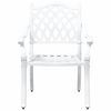 vidaXL Set di Tavolo da Giardino 3 pcs Bianco Alluminio pressofuso