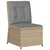 vidaXL Set Divani da Giardino 5 pz con Cuscini in Polyrattan Beige