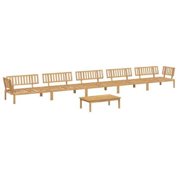vidaXL Set di divani con cuscino 6 pcs Talpa Legno di Acacia Massello