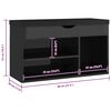 vidaXL Panca Porta Scarpe Cuscino Nero Lucido 80x30x47cm Multistrato