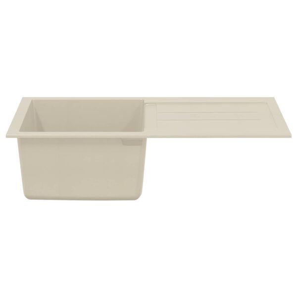 vidaXL Lavello Beige 780 x 500 mm 80% Quarzo e 20% Resina