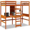 vidaXL Giroletto Soppalco senza Materasso Marrone Cera 80x200cm Pino