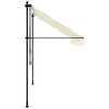 vidaXL Tenda da Sole Retrattile Crema 300x150 cm in Tessuto e Acciaio