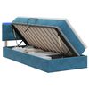 vidaXL Letto con contenitore LED e materasso Blu Scuro 90 x 200 cm