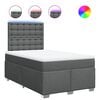 vidaXL Giroletto a Molle con Materasso Grigio Scuro 120x200 cm Tessuto