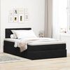 vidaXL Struttura Letto Pouf con Materasso Nero 120x200 cm Velluto