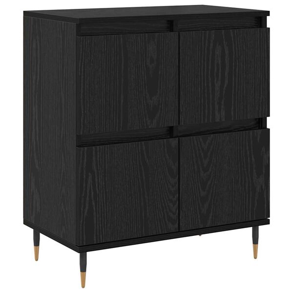 vidaXL Credenza Rovere Nero 60 x 35 x 70 cm