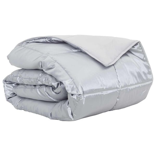 vidaXL Duvet Estivo Argento 240 x 200 cm Satin e Micropile