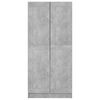 vidaXL Armadio Grigio Cemento 82,5x51,5x180 cm in Legno Multistrato