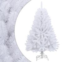 vidaXL Albero di Natale Artificiale Incernierato con Base Bianco 120cm