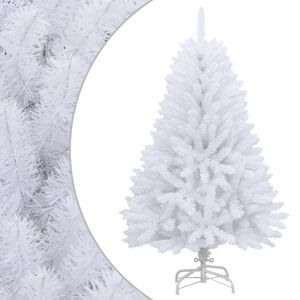 vidaXL Albero di Natale Artificiale Incernierato con Base Bianco 120cm
