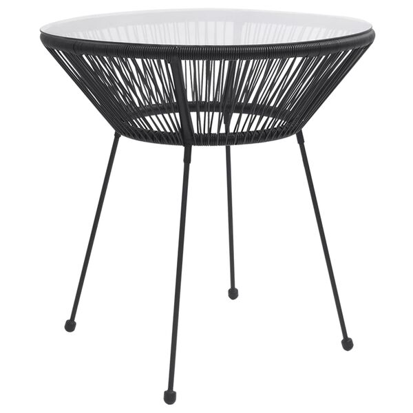 vidaXL Set da Pranzo per Giardino 3 pz Nero