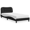 vidaXL Letto con Materasso Hvar Nero e Bianco 80x200 cm in Similpelle