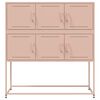 vidaXL Credenza Rosa 100,5x39x107 cm in Acciaio