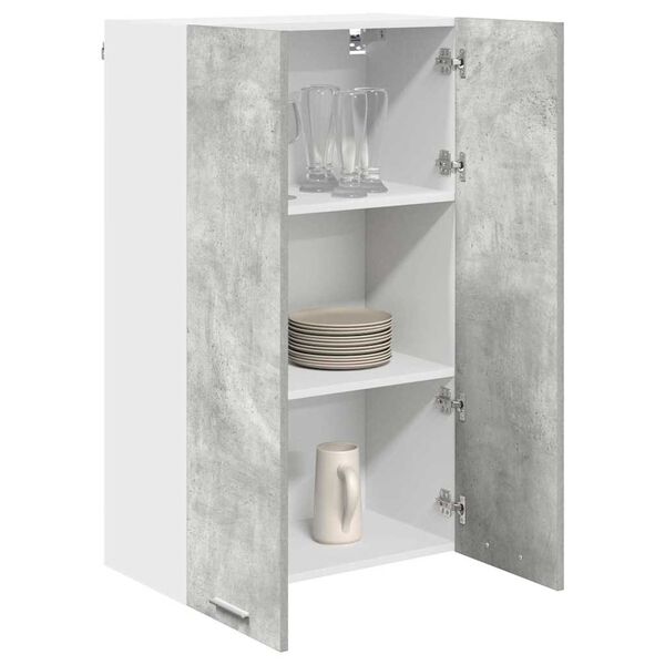 vidaXL Armadio pensile con porta Grigio cemento 60 x 31 x 100 cm