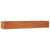 vidaXL Letto Rialzato da Giardino Ruggine 320x80x45 cm Acciaio Corten
