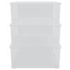 vidaXL Contenitori in Plastica 3 pz 25 L Impilabili