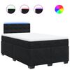 vidaXL Giroletto a Molle con Materasso Nero 120x200 cm in Velluto