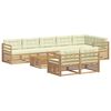 vidaXL Set di divani da esterno 9 pz Bianco e Crema