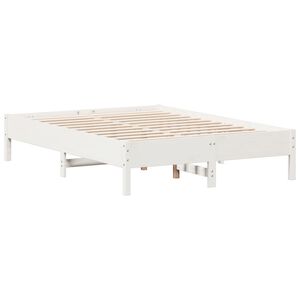 vidaXL Letto senza Materasso Bianco 135x190 cm Legno Massello di Pino