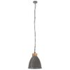 vidaXL Lampadario Industriale Grigio Ferro e Legno Massello 35 cm E27