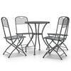 vidaXL Set da Pranzo per Giardino 5pz Rete Metallica Espansa Antracite