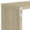 vidaXL Mensole Cubo 6pz Bianco Rovere Sonoma 80x15x26,5cm Multistrato