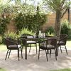 vidaXL Set da Pranzo per Giardino 5 pcs Marrone
