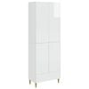 vidaXL Set di armadi 2 pz Bianco Lucido Legno ingegnerizzato