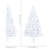 vidaXL Set Albero Natale Artificiale a Met&agrave; LED Palline Bianco 120cm