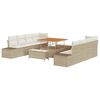 vidaXL Set Divano da Giardino 11 pz Beige polyrattan