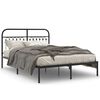 vidaXL Giroletto con Testiera in Metallo Nero 135x190 cm