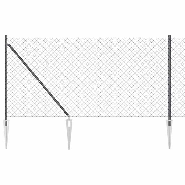 vidaXL Palo della recinzione Grigio 10 x 1,4 m (rete 40 x 40 mm)