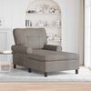 vidaXL Chaise Lounge Grigio 91 x 157 x 91 cm Pelle Sintetica