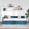 vidaXL Cornice del letto ad angolo Blu 100 cm x 200 cm Velluto