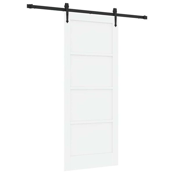 vidaXL Porta scorrevole ORKDAL Bianco 83 x 202 cm Pino massello