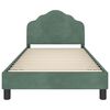 vidaXL Struttura letto bambini con testata Verde Mare 90 x 200 cm