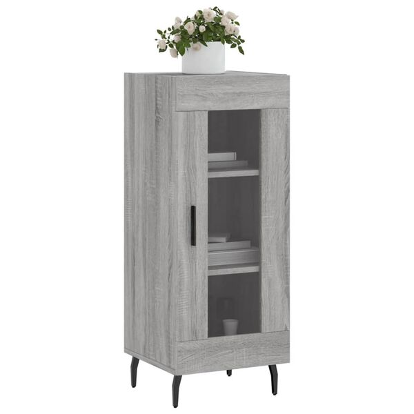 vidaXL Credenza Grigio Sonoma 34,5x34x90 cm in Legno Multistrato