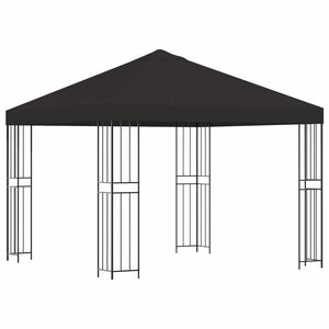 vidaXL Gazebo 3 x 3 m Antracite Poliestere e Acciaio 190 gsm