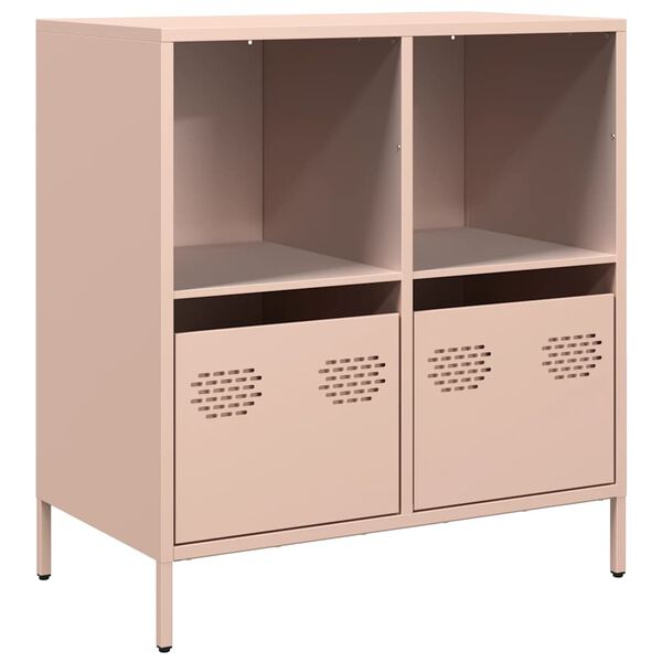 vidaXL Credenza Rosa 68x39x73,5 cm in Acciaio Laminato a Freddo