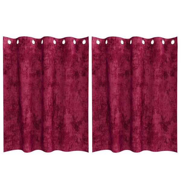 vidaXL Tende in Velluto 2 pcs Rosso Vino 140 x 140 cm Velluto