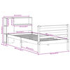 vidaXL Letto Libreria senza Materasso 90x200 cm Legno Massello Pino