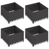 vidaXL Bordura per Prato 4 pz 60 x 60 x 35 cm Acciaio Nero