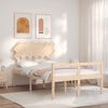 vidaXL Letto per Anziani con Testiera Double in Legno Massello