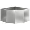 vidaXL Vaso d'angolo Argento 60 x 60 x 35 cm Acciaio zincato